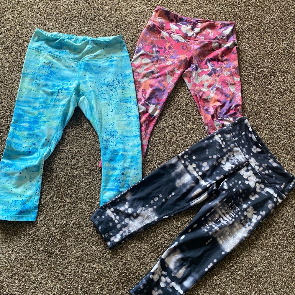 3 Pair Capri Workout Leggings